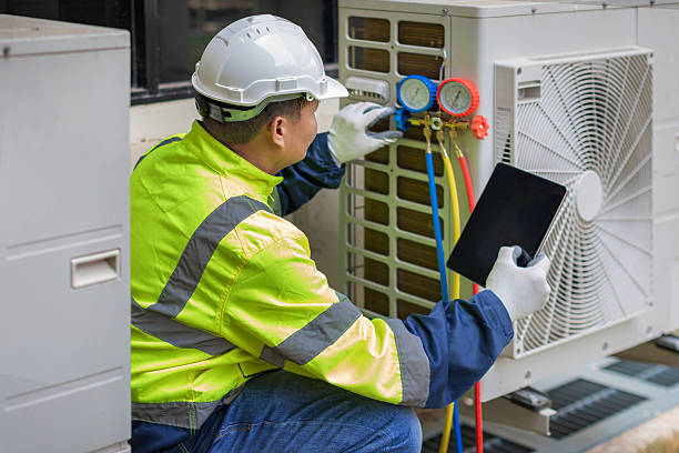 Professional Hvac technician working in Upper Darby, PA